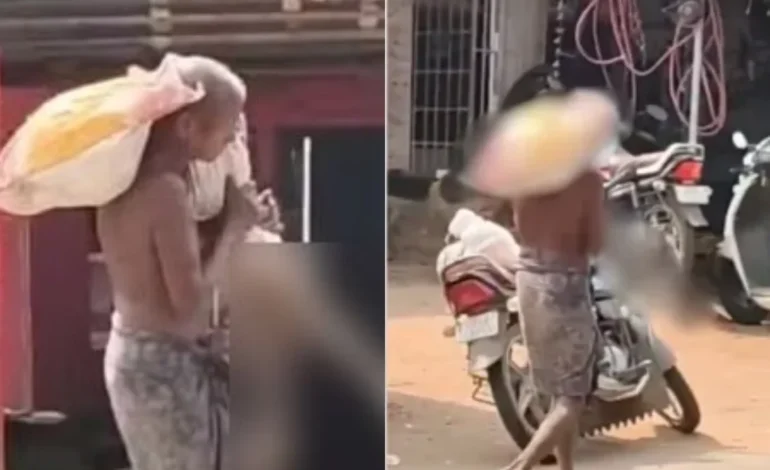 Homem leva restos mortais a banco e caso choca na Índia