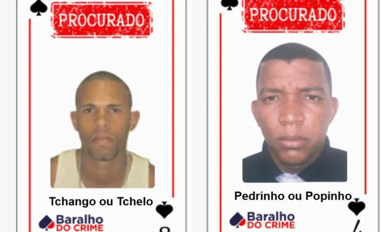 Baralho do Crime da Bahia é atualizado com novos foragidos